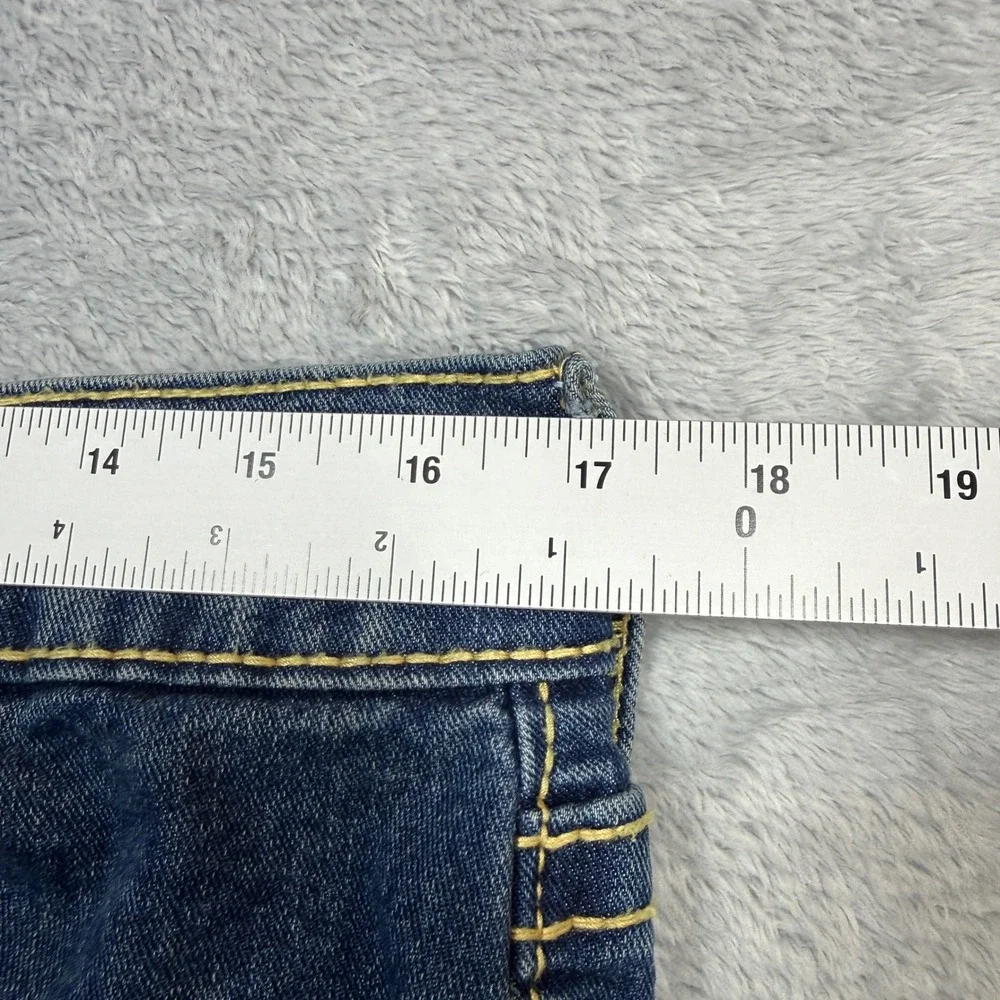 True Religion Rocco Big T Skinny Jeans Men 33 (Fits 34x32) Blue Denim